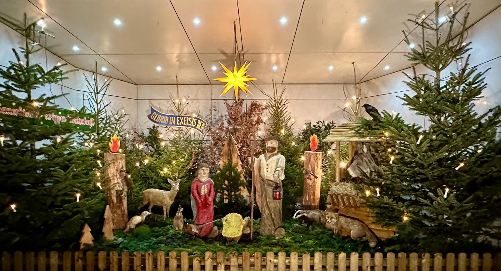 Die Krippe auf dem Dorfplatz in Welschen Ennest ist einen Besuch wert. von privat