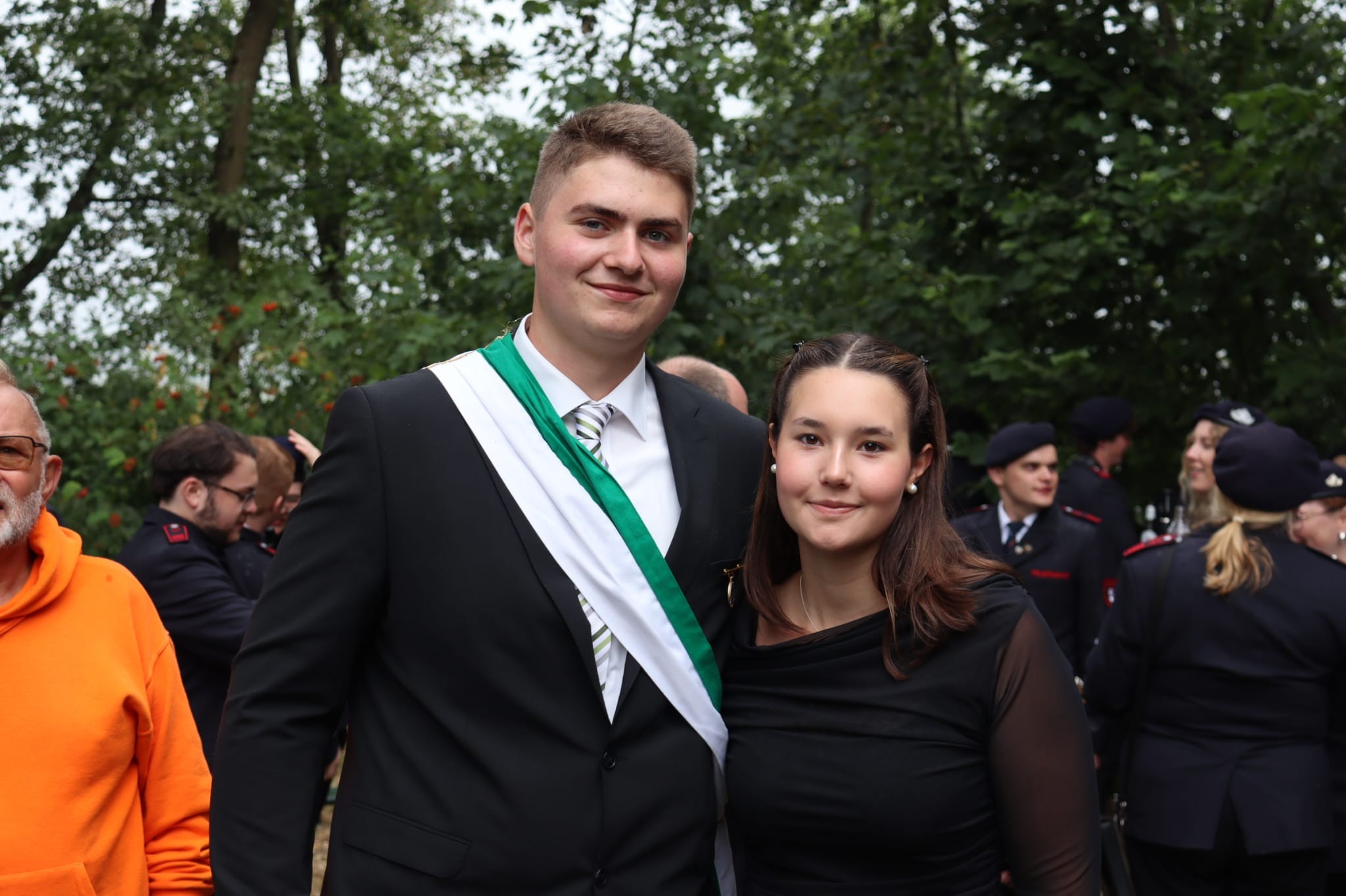 Das Jungschützenkönigspaar in Ennest 2026: Michel Belke und Chiara Martella. von Mona Pospischil