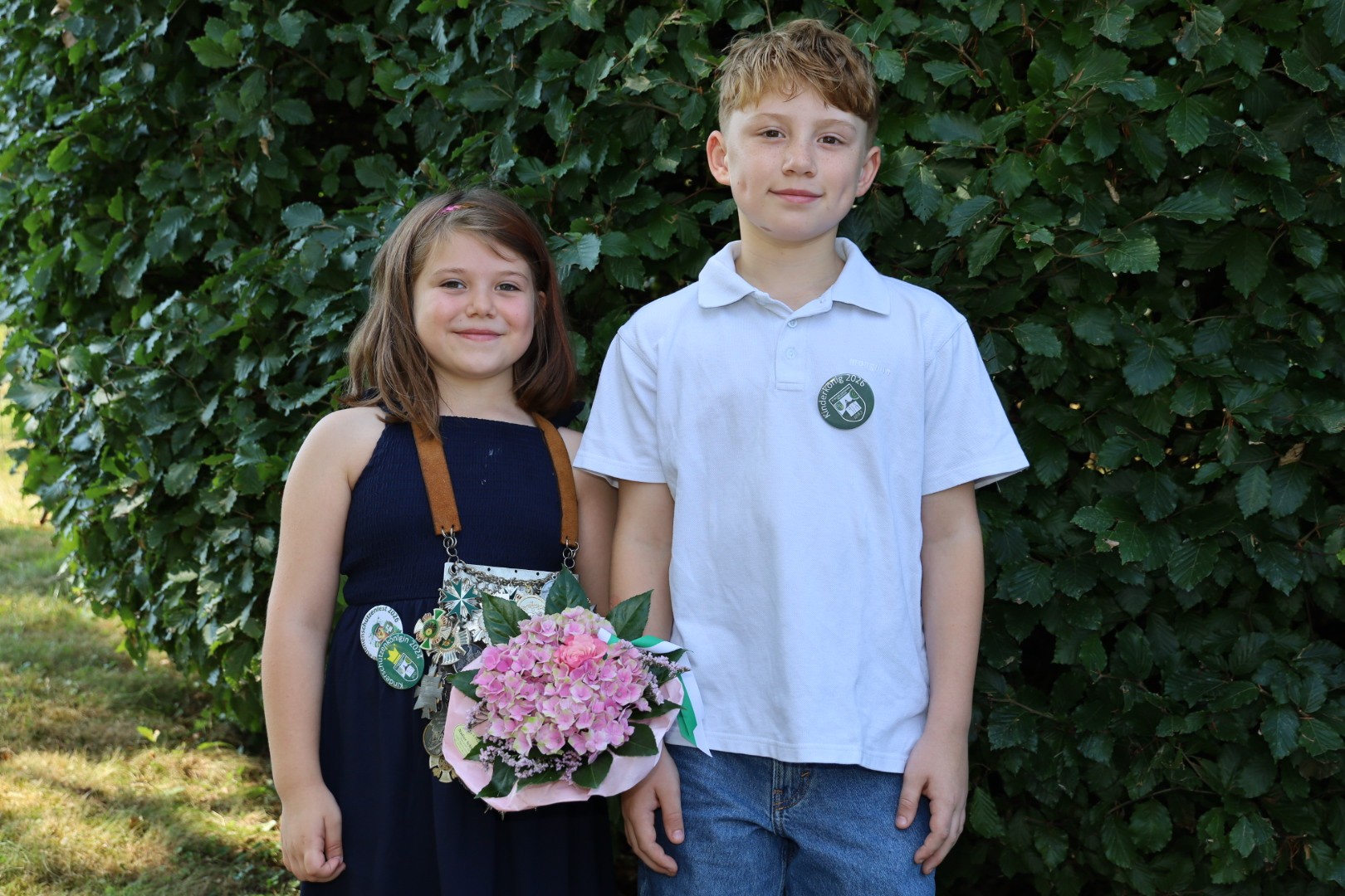 Das Kinderschützenpaar Lucy Maria Rinaldi und Matti Schwegel. von Thomas Fiebiger