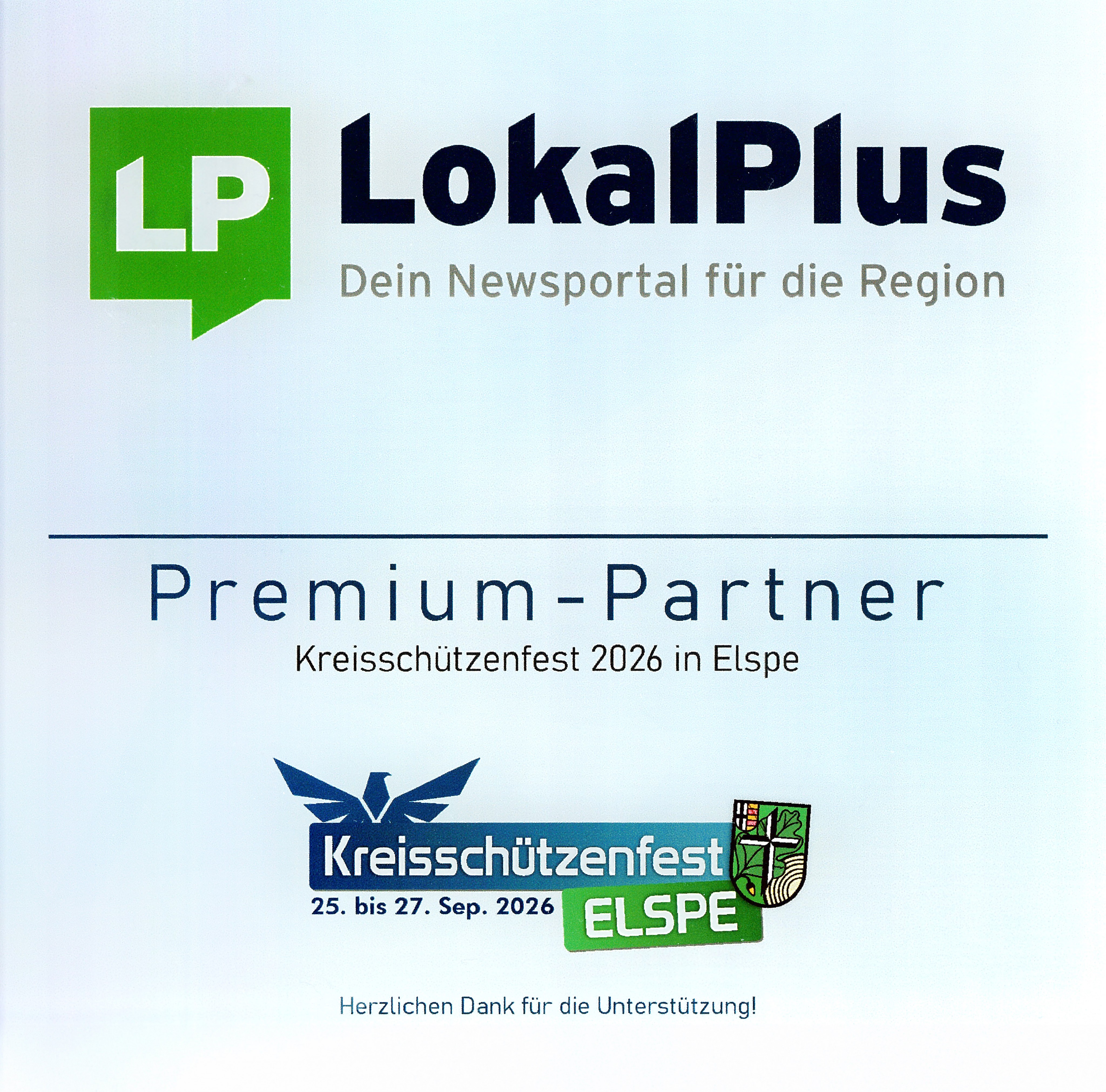 LokalPlus unterstützt das Kreisschützenfest als Premium-Partner. von privat